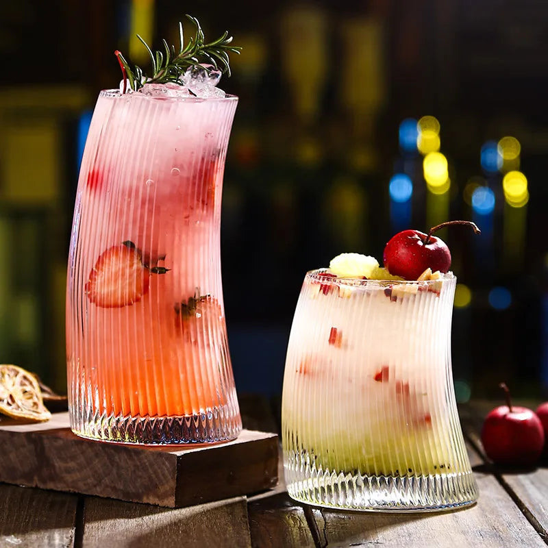 Solhui Crescent Shaped Glass Juice Cups Coffee Cup