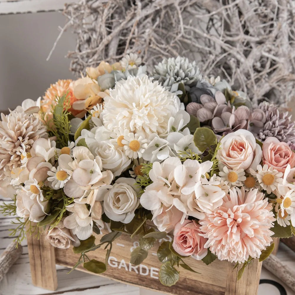 Manufacturers Wholesales 7 Fork Artificial Chrysanthemum Wedding Home Table Decorative Silk Flowers Chrysanthemum Christmas