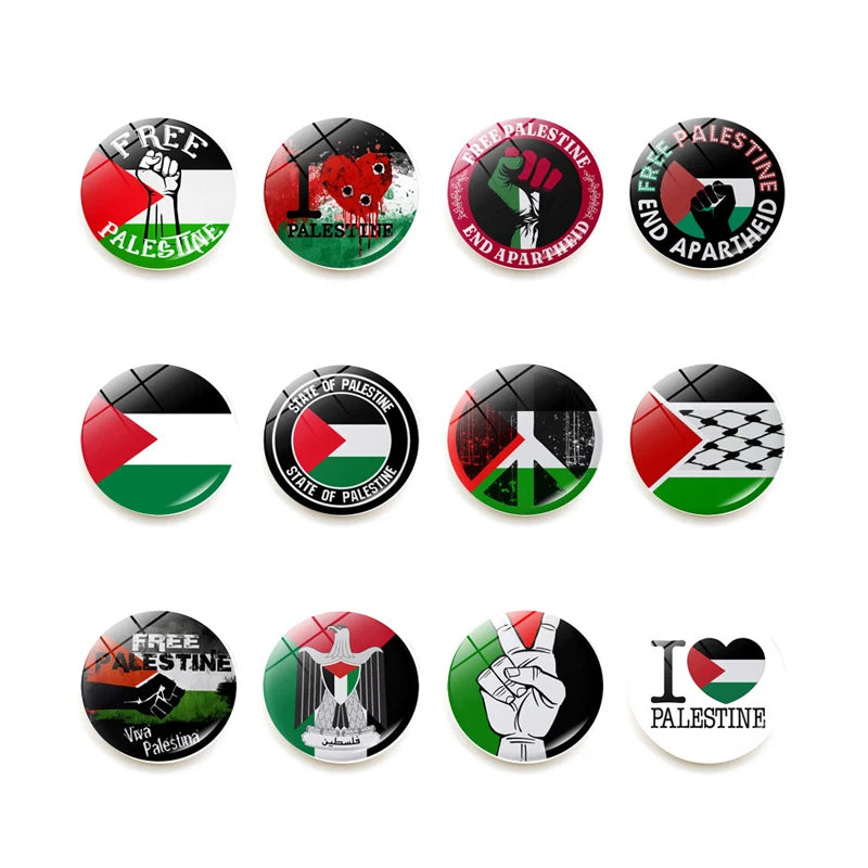 8~70mm Palestine Flag Crystal Dome Cabochon Fridge Magnets Statement Giveaways Present Gift Kitchen Refrigerator Sticker Magnet