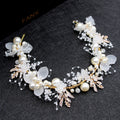 Wedding Hairpin Ornaments Fashion Headdress for Bride  Wedding Crown Floral Pearl Hair Accessories