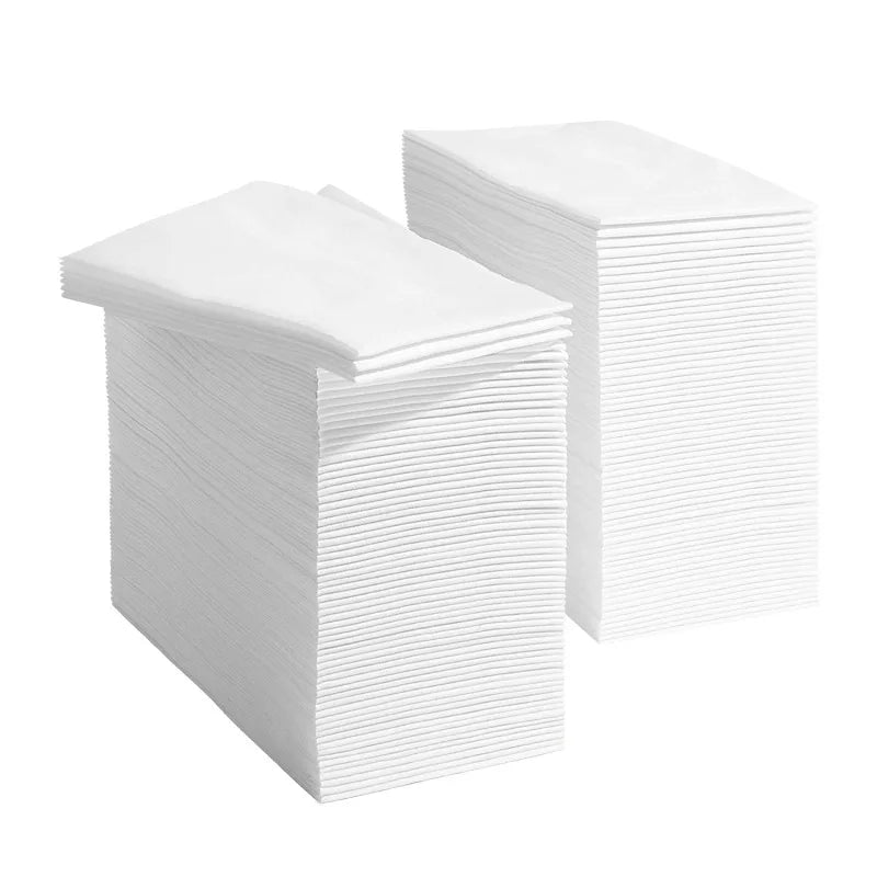 Wedding Paper Napkins Custom Printed Dinner Napkins Disposable Plain White Restaurant Paper Napkins Linen Feel Airlaid Paper