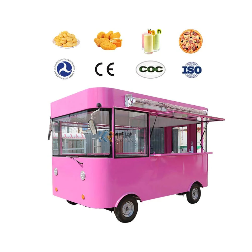 Commercial Food Van Concession Street Mobile Food Truck Cart Fast Food Trailer for Sale Usa Europe Australia