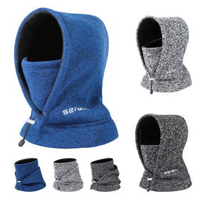 Minimalist Premium Outdoor Cycling Ski Hat Autumn and Winter Warm Bib Mask One Windproof Winter Sports Cap Cationic Velvet