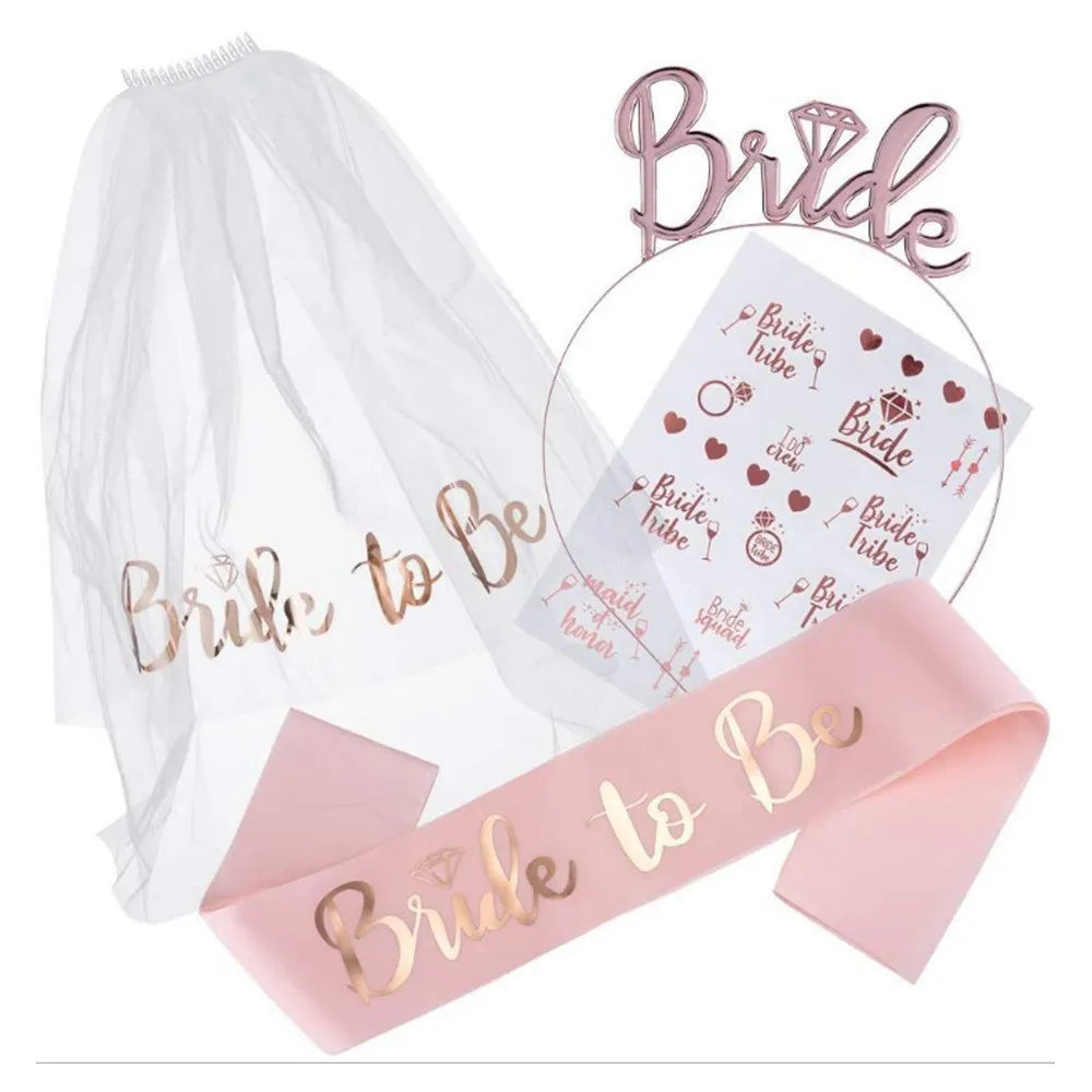 Bachelorette Party Sash Veil Bride to Be Bachelorette Party Decorations Kit