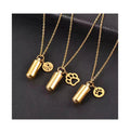 2025 Pet Paw Print Memorial Ashes Stainless Steel Pendant Necklace Cremation Urn Pendant Necklace for Ashes