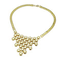 High-end Fashion Jewelry African Bib Necklace Statement Chunky Metal Beaded Long Choker Necklace Collars Indian Bridal Jeweller