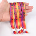 Custom Sublimation Wristband With Logo Printed Promotional Sports Wrist Band Woven Polyester Fabric Wristband for Event