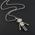 Men's Hip Hop Necklaces Robot Necklace Pendant Stainless Steel Chain Necklaces