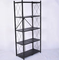 Factory Sale Free Installation Large Capacity Indoor Home Storage Shelf Floor Standing 5 Tiers Racks Steel Metal Kitchen Racks
