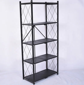 Factory Sale Free Installation Large Capacity Indoor Home Storage Shelf Floor Standing 5 Tiers Racks Steel Metal Kitchen Racks