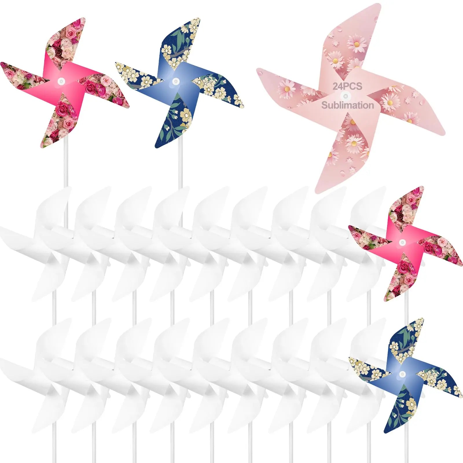 Sublimation Blank Pinwheels DIY Pinwheels Craft Wind Spinners Toy Crafts DIY Pinwheels Sublimation Wind Chime Custom Logo
