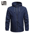 Liu Ming 2025 Autumn Men's Sports Jacket Trending Hooded Windbreaker with Custom Logo and Zipper Pocket