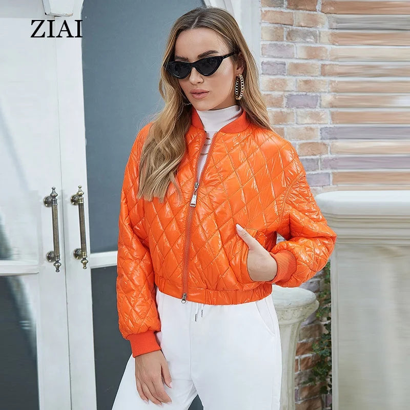 Wholesale Autumn Stand-up Collar Bomber Women's Jacket Casual Short Fashion High Street Cool Custom Jacket