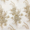 Luxury Latest 3d Floral Mesh Lace Beaded Applique Embroidery Sequins LT2402A