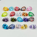Synthetic Pear Shape 2x3mm to 15x20mm Mixed Colors 5A Quality Cubic Zircon Stone Wuzhou CZ Gemstones
