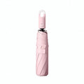 Modern Fully-Automatic Donut Hook Umbrella for Adults Three-Folding with Plastic Handle for Rain Sun Customizable Logo Printing