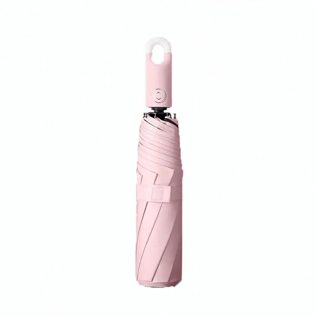 Modern Fully-Automatic Donut Hook Umbrella for Adults Three-Folding with Plastic Handle for Rain Sun Customizable Logo Printing