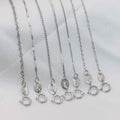 S925 Sterling Silver Chain Cross/Water Wave/Box/Snake/Seed/chopin/gypsophila Link Rhodium Plating Italy Jewelry for Necklace DIY