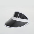 WD-A1115 Wholesale Colorful Sun Protection Cheap Transparent PVC Adjustable Sun Visor Cap for Sports Outdoor Use with Logo
