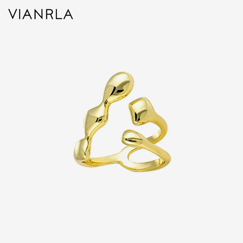 VIANRLA 925 Sterling Silver Ring Abstract Design Support Drop Shipping Daily Jewelry