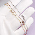 1.3mm Thick Curb & Valentine 14K Gold Plated Sterling Silver 925 Chains Fantasy clear Chain Necklace