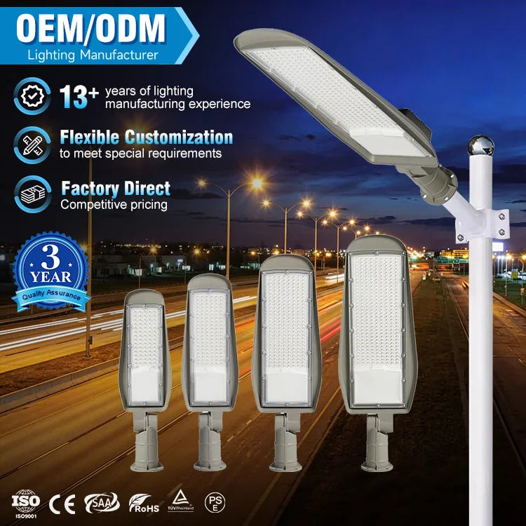 COVEDA Manufacturer Parking Lot Lighting Outdoor Waterproof Ip66 50 100 150 200 Watt Led Street Light