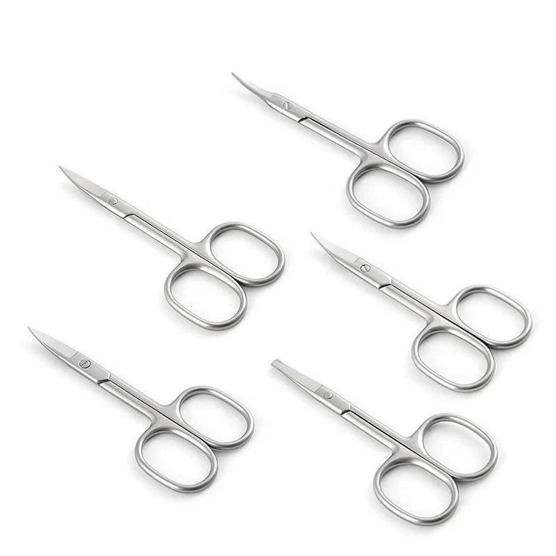 Eliter Hot Sell in Stock Straight Curved Blade Stainless Steel Cuticle Nail Scissor Cuticle Scissors Manicure Cuticle Scissor