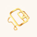 Ding Ran Tarnish Free Gold Plated Pvd Bangle Waterproof Exaggerated Big Open Cuff Bangle