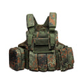 Tactical Camouflage Vest Outdoor Multi-Functional Field CS Vest with MOLLE System Adjustable for Hunting/Shooting