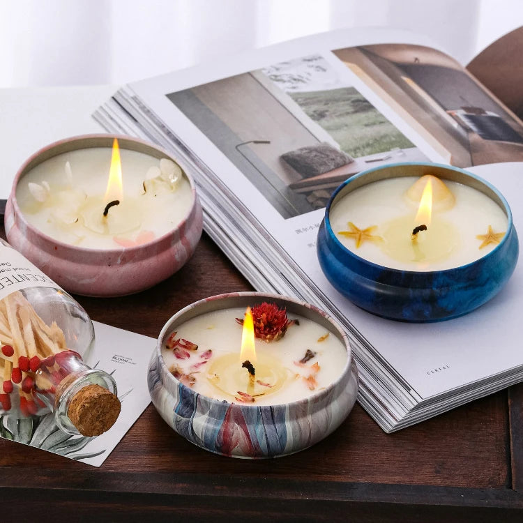 IKEDA Custom Eco-friendly Coconut Wax Soy Candles-Diwali Father's Day Holiday Scented Candles Long-lasting Fragrance Factory