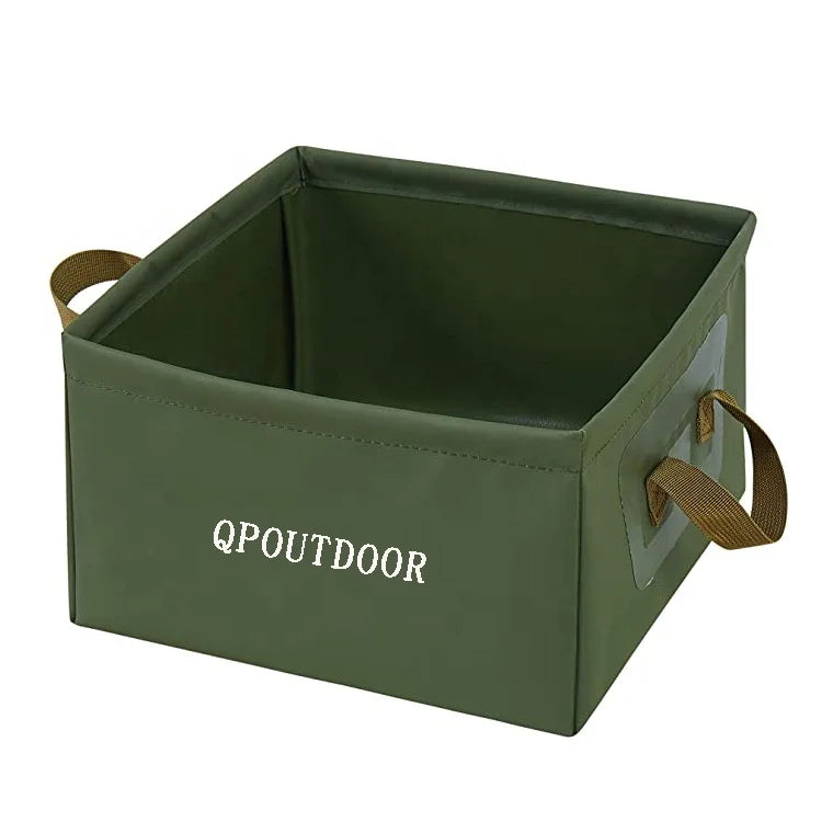 5 Gallon Portable Waterproof PVC Outdoor Folding Camping Bucket Containers Wholesale Custom Logo Car Fishing Camping