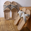 Linen slippers for Lady Summer Home  Cool slippers  with  Indoor Non-slip Four Seasons Cotton slippers for Men
