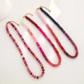 Natural Crystal Stone Necklace Abacus Amethyst Rose Quartz Beaded Necklace Trendy Healing Jewelry for Women Anniversary Gift
