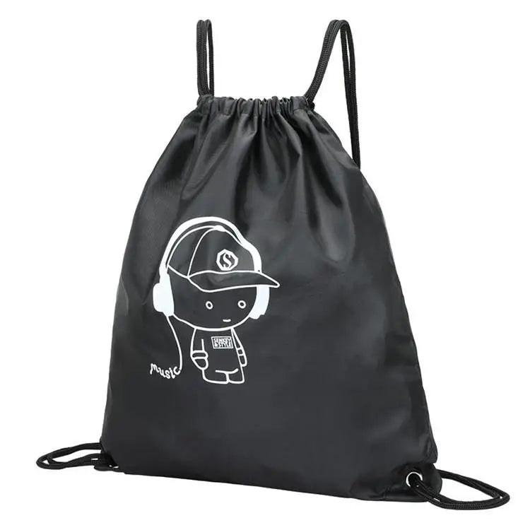 Factory Wholesale Custom Waterproof Biodegradable Nylon Polyester Drawstring Bag Backpack With Custom Logo