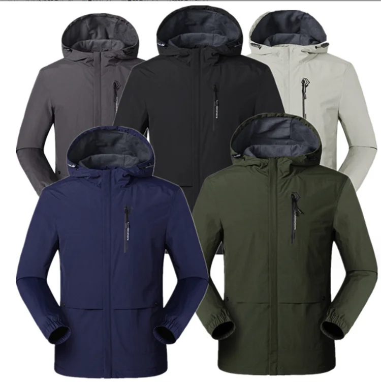 Custom logo Spring Autumn Outdoor Storm Jacket Men Thin Casual Jacket Breathable Windproof Rain Jacket Mountaineering Clothing