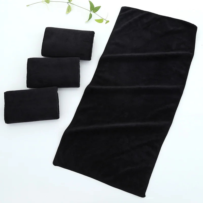 Salon Towel Hair Drying Towel Black Microfiber Towel