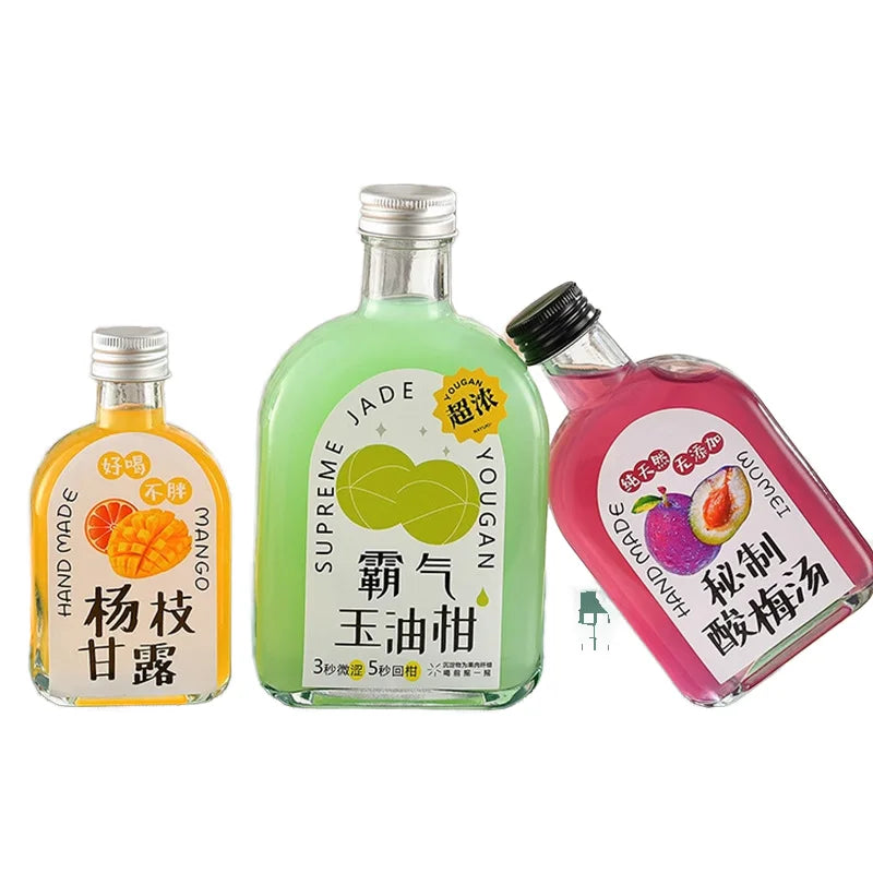 350ml Disposable Transparent Plastic Bottle for Cold Brew Tea Milk & Juice 12oz with Screw Cap Seal