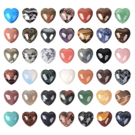 15 mm Wholesale Natural Healing Stone Real Rose Quartz Carved Gemstones Crafts Jewelry Mini love Heart Crystal Decor