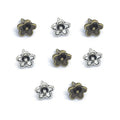 Alloy Charms Antique Silver Color Flower Pendants Jewelry Findings for DIY Handmade Jewelry Making 8*8mm Q129