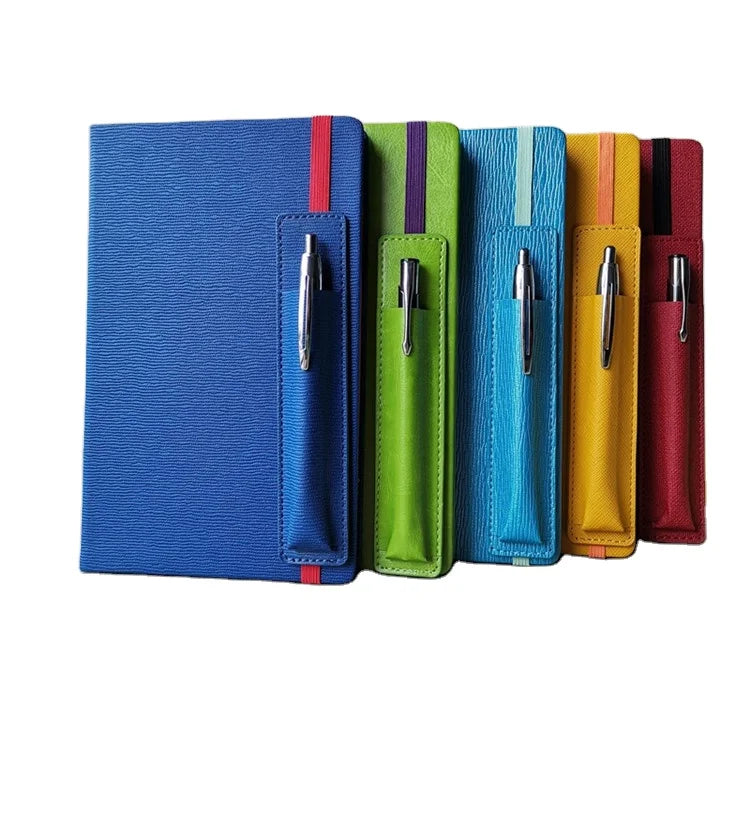China Wholesale A5 PU Notebook  with Pen for Students