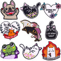 Custom Clothing Heat Transfer Printed Label Personalized 3D Embroidered Iron-On Cartoon Dog Cat Patch for Twill Fabric