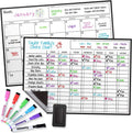 Dry Erase Sticky Notes Pad Notepad Magnetic Family Daily Weekly Planner Kids Magnetic Chore Board Star Chart