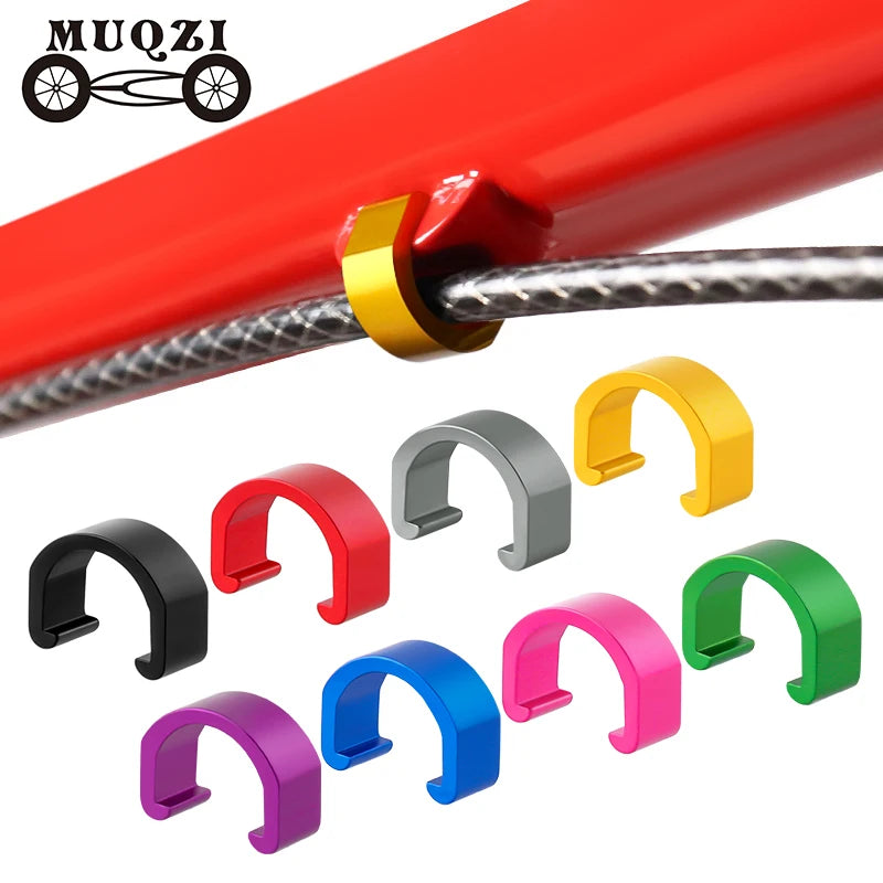 MUQZI Bike Brake Shifter Cable Fixed Buckle Aluminum Alloy Bicycle Frame Cable Guides C Clips