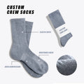 Cotton Crew Socks Spring Eco-Friendly Recycled Material Knitted Digital Printing Sweat-Absorbent Custom Logo Cuff