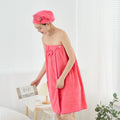 Custom Printed Eco Friendly Soft Absorbent Magic Bath Towel Dress Bathroom Robe Bath Towel Skirt Wearable Spa Shower Wrap Set