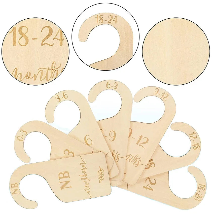 Hot Sale Wooden Baby Closet Dividers Clothes Organizer Baby Clothes Size Dividers for Baby Room Nursery Decor