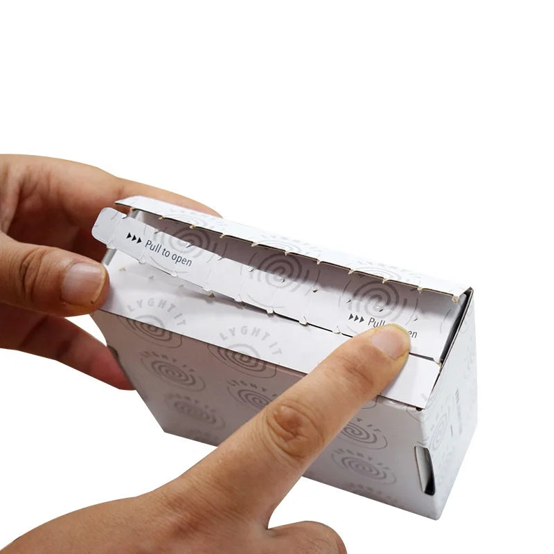 Eco-Friendly Reusable White Corrugated Customized Embossed Beverage Hat Cup Underwear Perfume Tear Matt Lamination Folders