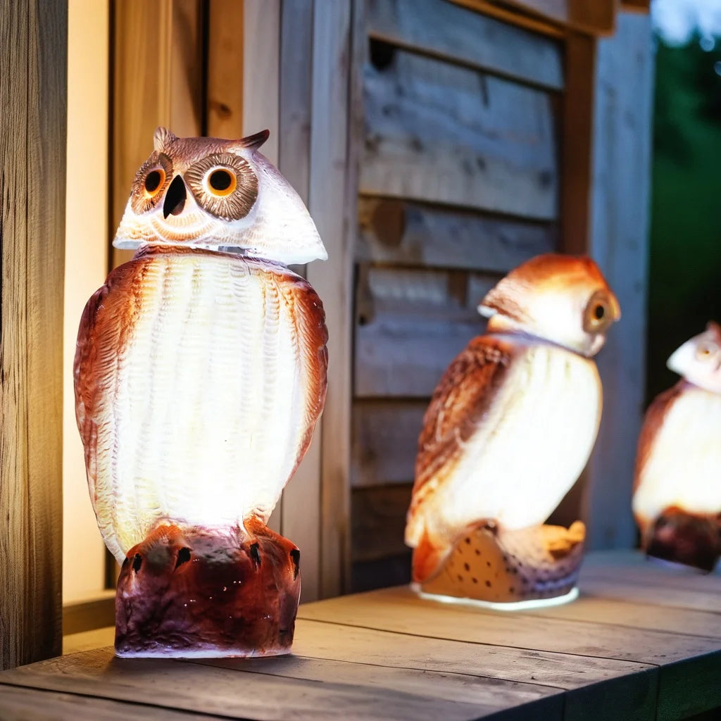 Momovalley Led Exterior Ornaments Thanksgiving Park Outdoor DC12V Christmas Night Light Kids Owl Animals Decoration Light