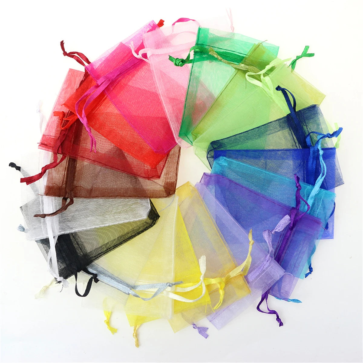 Sheer Organza Gift Bags Wedding Favor Party Drawstring Candy Bag Jewelry Packaging Pouches