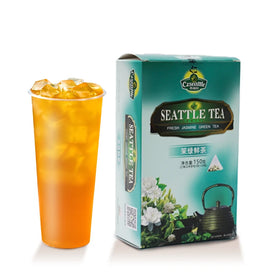 Czseattle fresh jasmine green tea teabag China flavored flower tea triangle tea bag for bubble tea milk tea shop